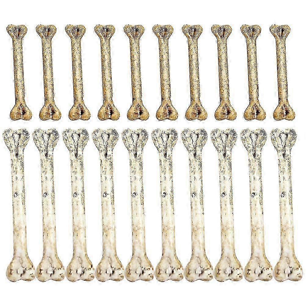 20pcs Highly Simulation Bone Props Multi-functional Fake Skeleton Bones DIY Hanging Bone Charm Halloween Prop