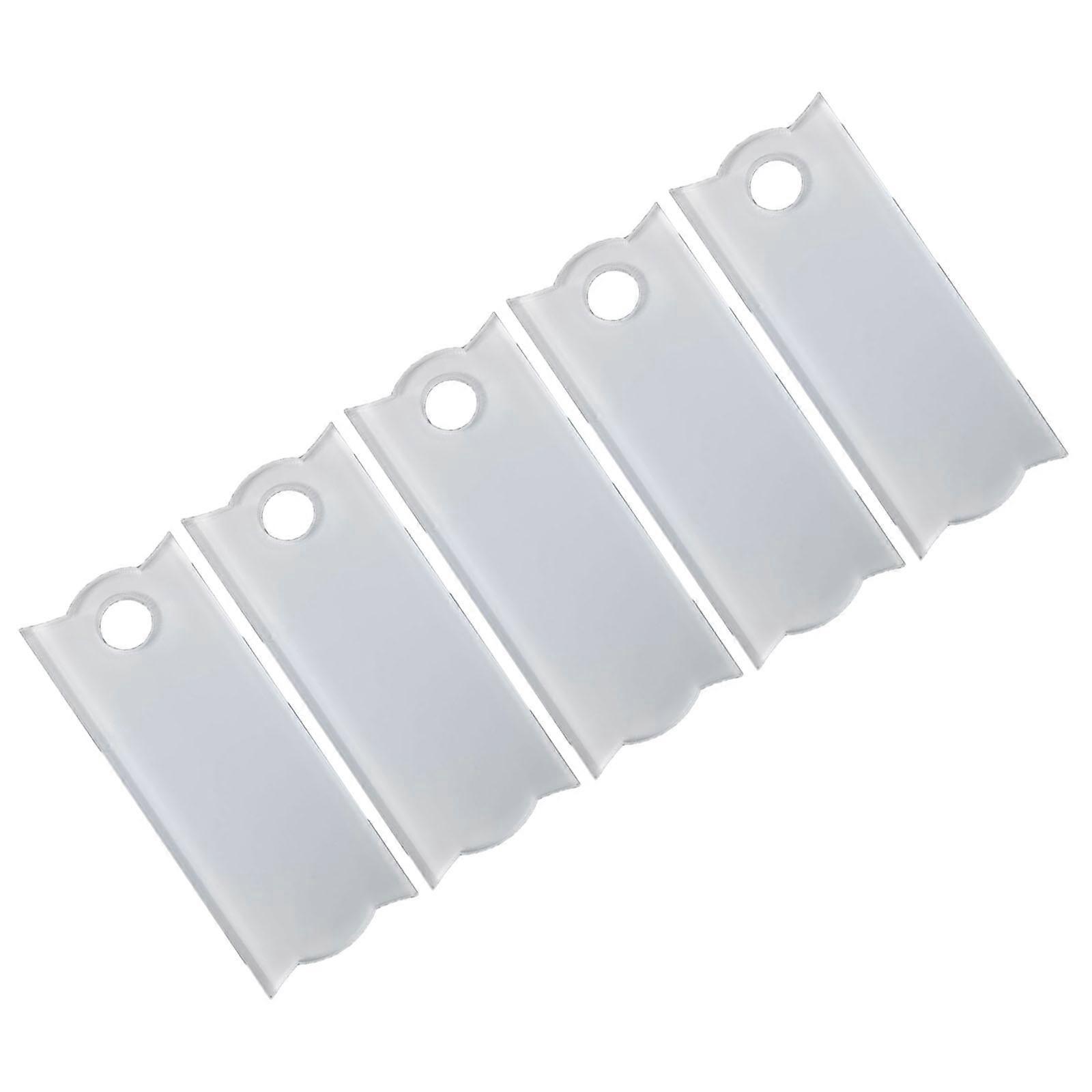 5 Pack Sublimation Name Plate Heat Transfer Decorations Acrylic Nameplate Name Labels Blank Lid Accessories for Cups Multicolor