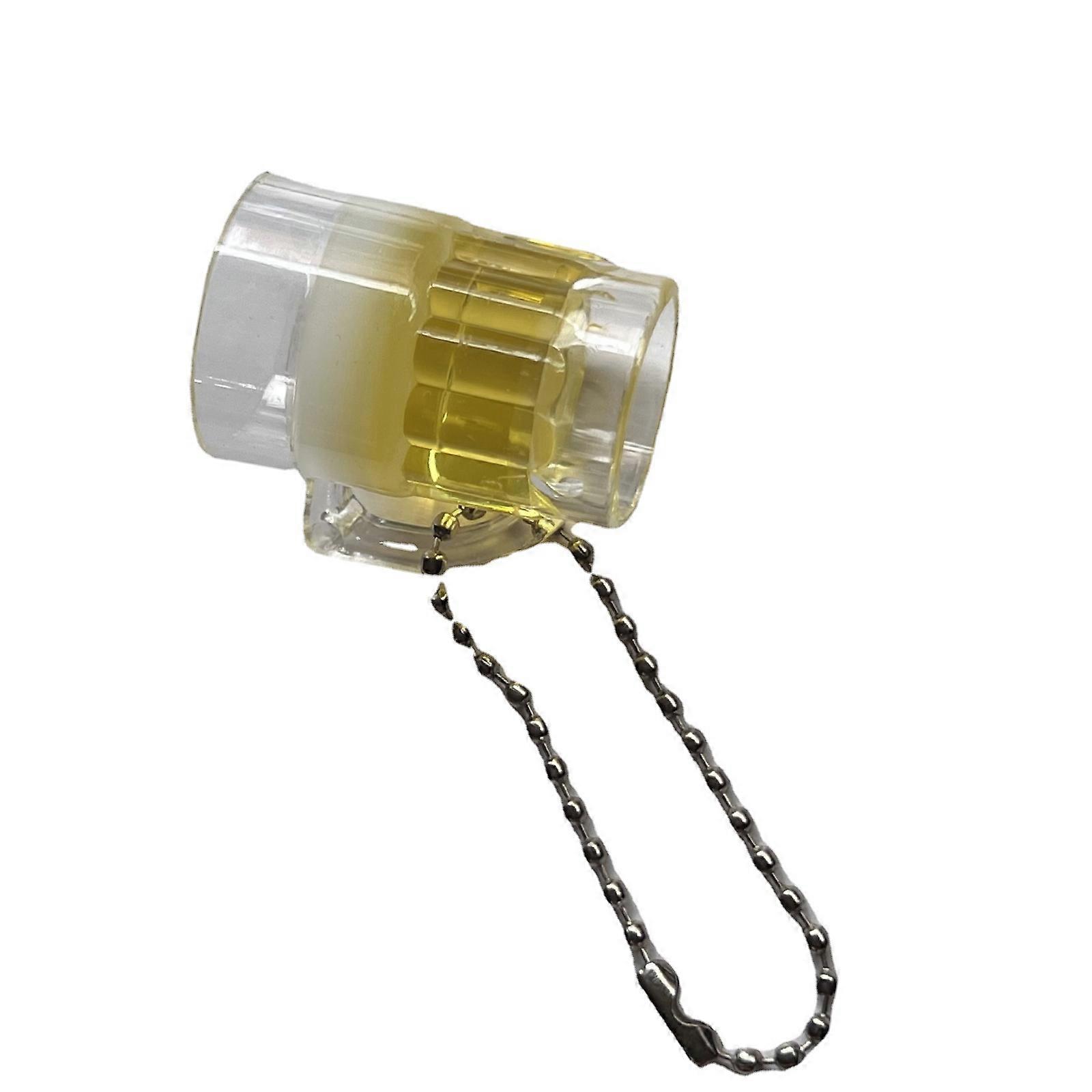 Humorous Beer Bottle Keyring Resin Crafted Sturdy Accessory For Gifting Multicolor