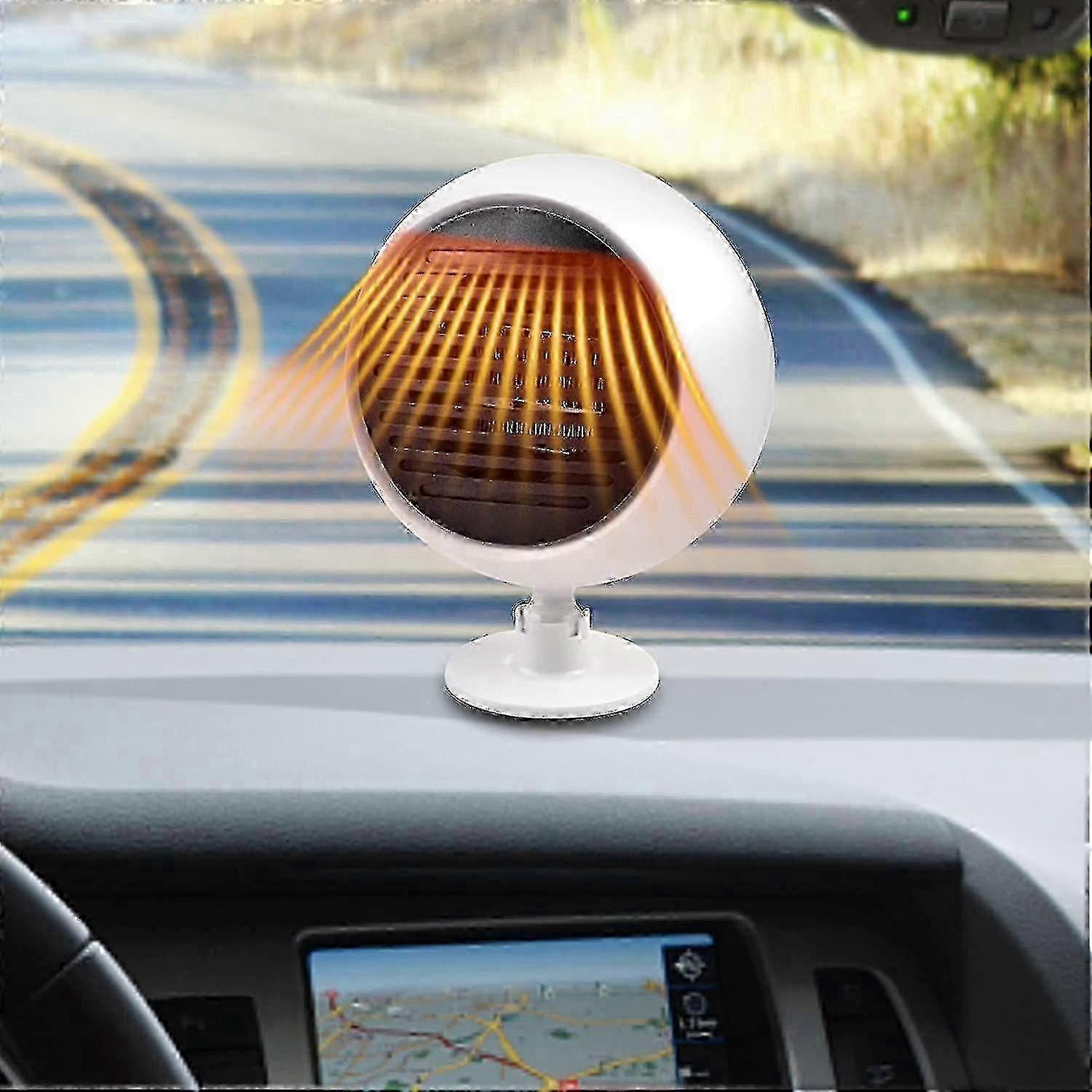 w Car Heater, 12v Windshield Defroster, Fast Heating And Cooling Fan 2 In 1, 360 Rotation, Plug Into Cigarette Lighter