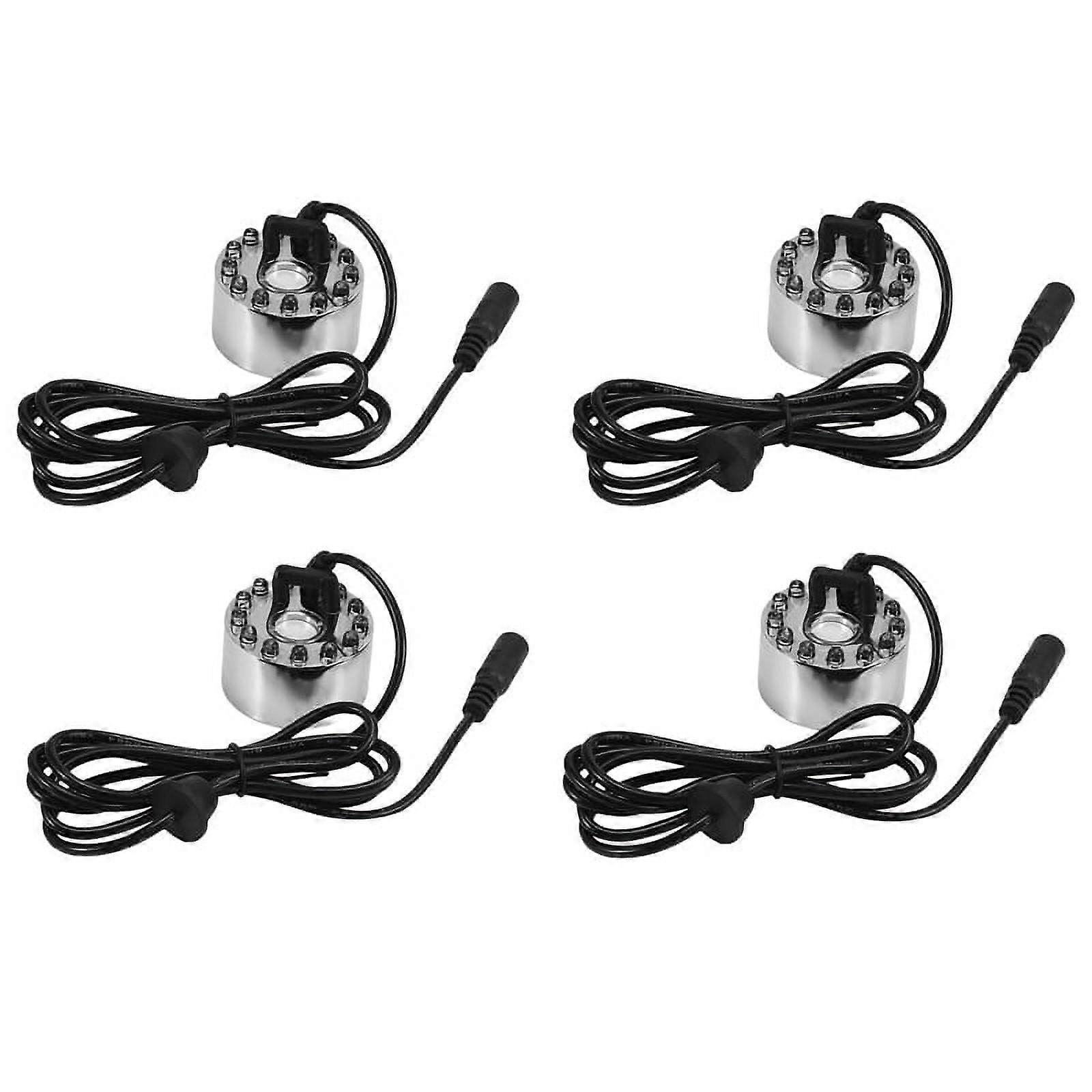 4X Ultrasonic Mist Maker Fogger Water Fountain Pond 12 LED