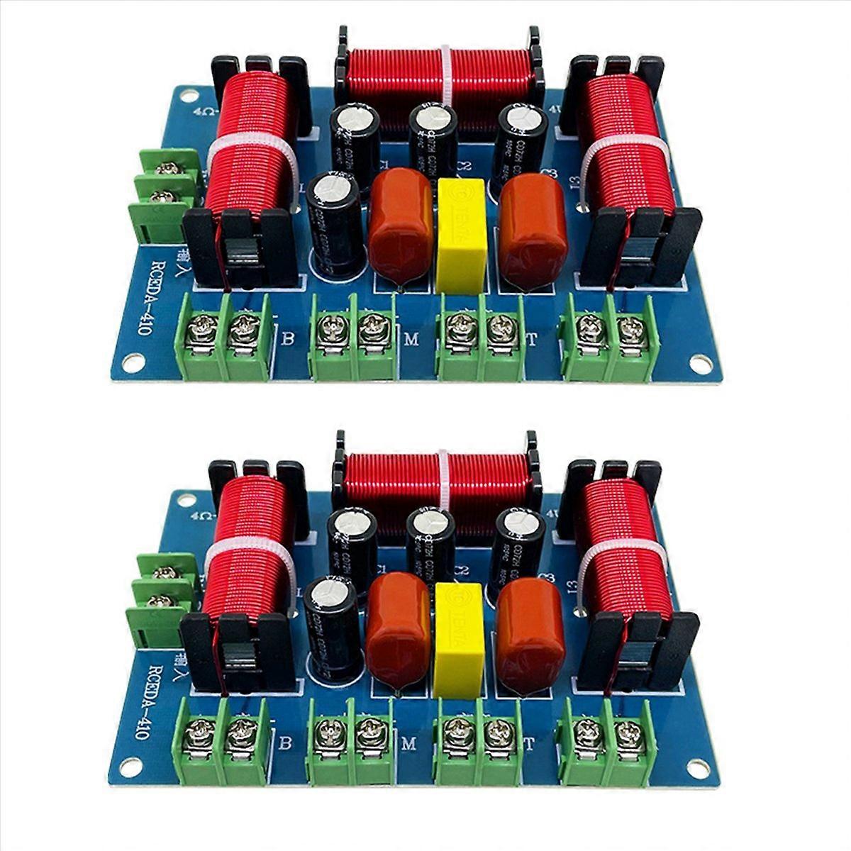 2X 200W Speaker Crossover Double Treble+Midrange+Bass 4 Way Speaker Audio Frequency Divider Home The