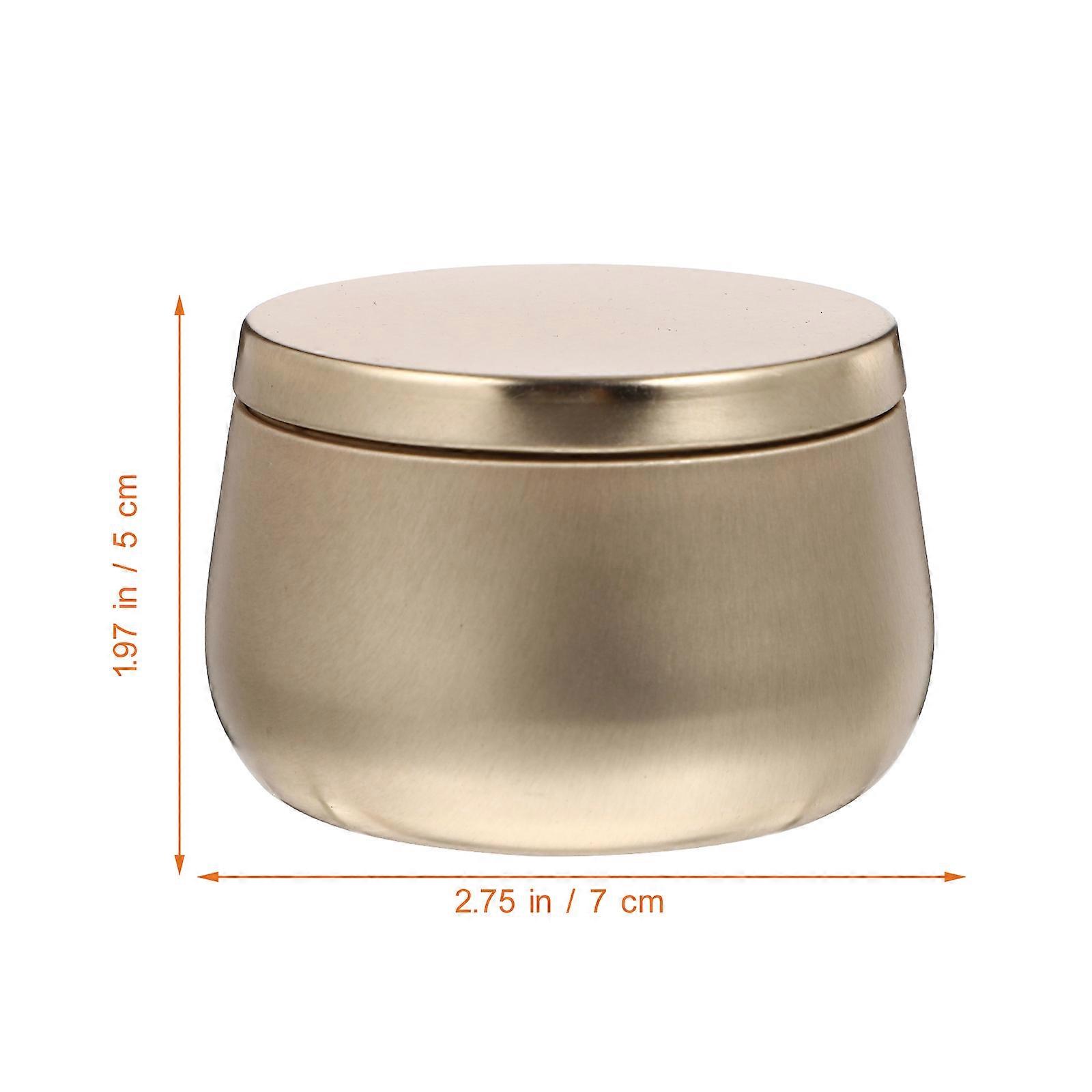 Golden Tinplate Candy Jar for Storage 9Pcs Multi-Purpose Container