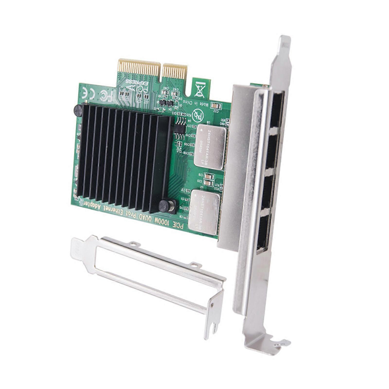 High Speed 2/4 Port PCIe 4X Gigabit Networking Card 1000M PCIE Ethernet Adapter Card Controller PCIE 4X Networking Adapter Multicolor