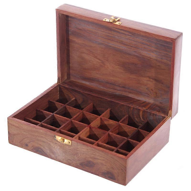 Decorative Sheesham Wood Carved Compartment Box Large 1 Pack