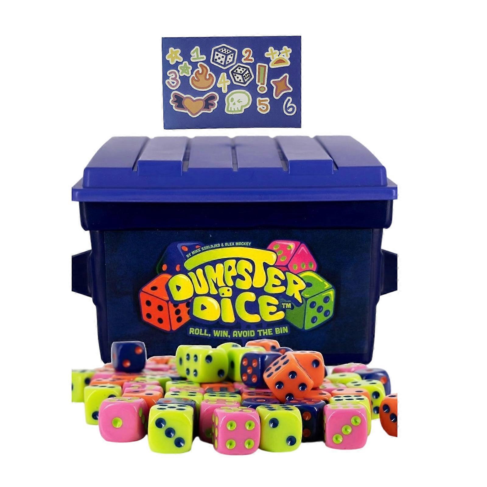 Fast Paced Family Dices Game With Colorful Dices And Multiple Playing Rule For 2-4 Players Strategy Party Game for Adult Multicolor