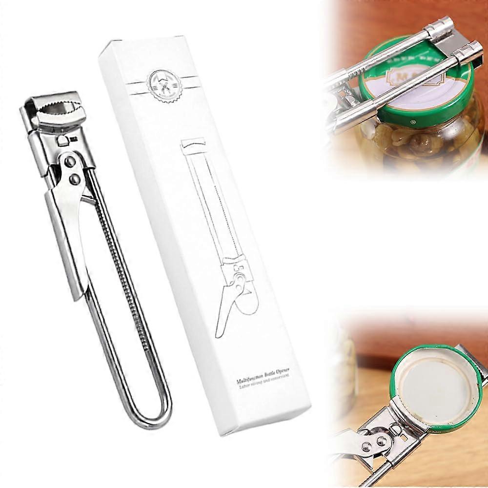 Jar Opener for Weak Hands Stainless Steel Adjustable Lid Opener Ergonomic NonSlip Handle Medium