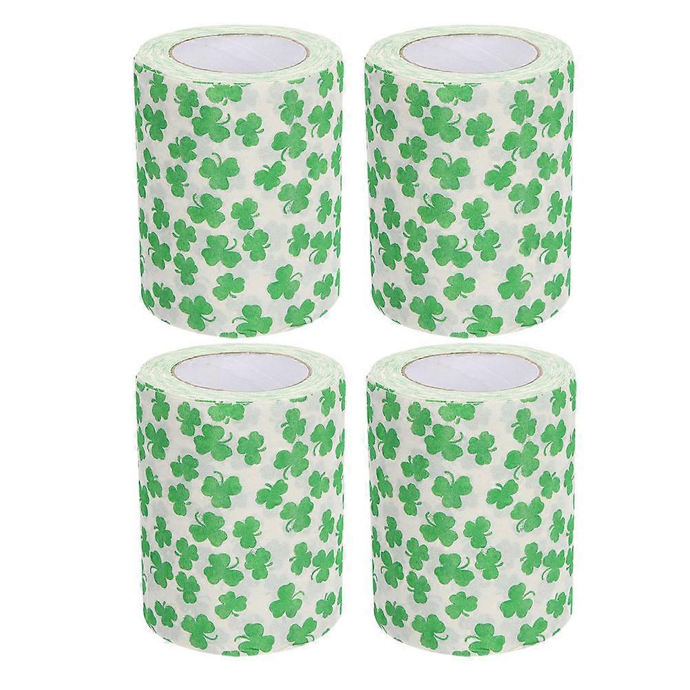 Green Leaf Toilet Paper for Party with 4 Rolls Comfortable and Soft