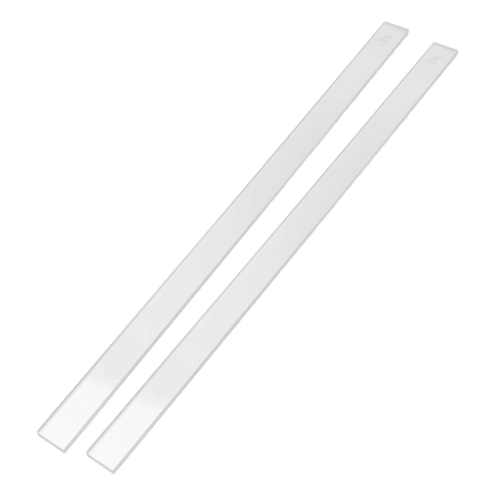 Baking Thickness Ruler For Professional Bakers Lightweight Practical Transparent 2Pcs