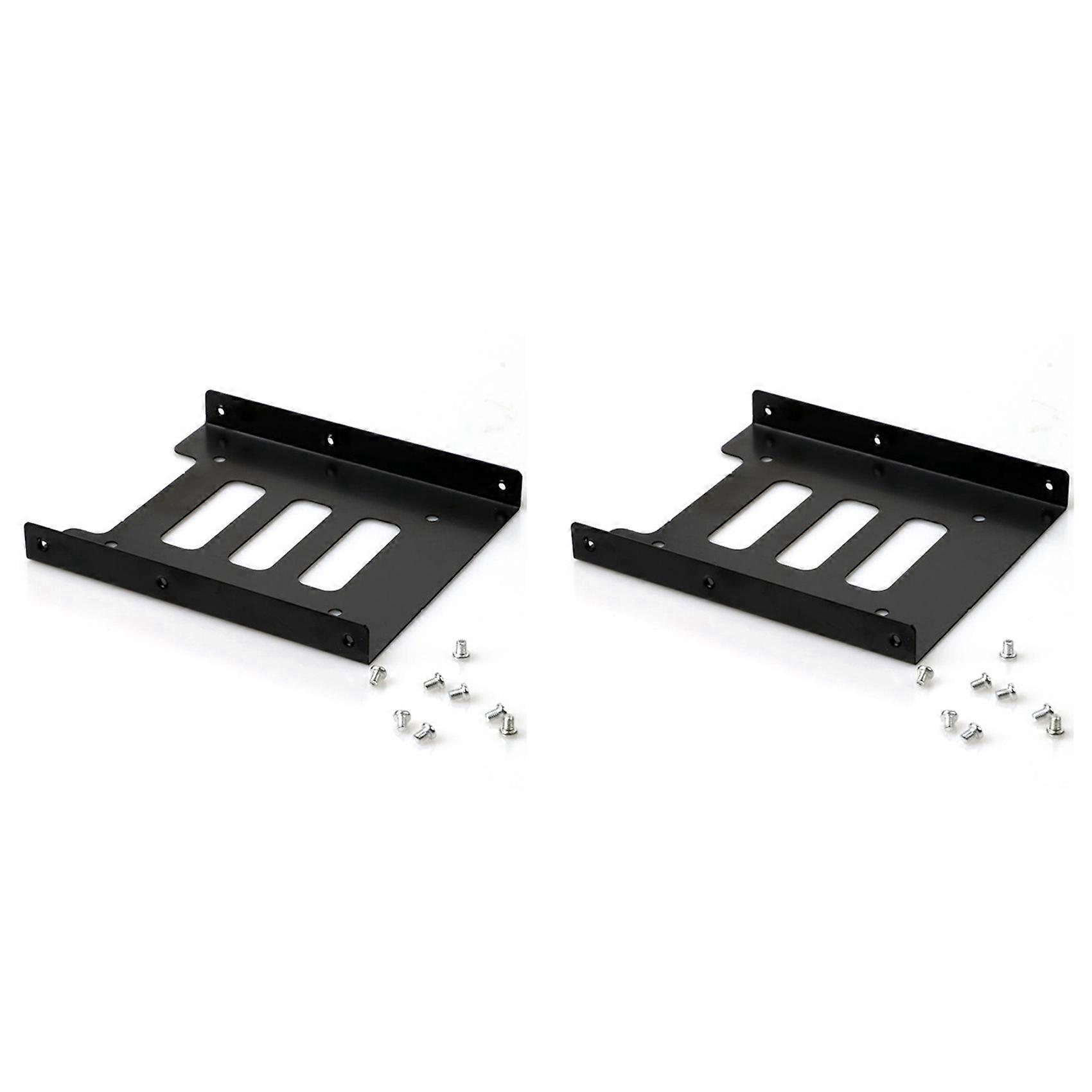 2X Hard Disk Bracket 2.5 to 3.5 Hard Disk Cage Hard Disk Bracket Multi-Function Solid State Drive SSD Bracket