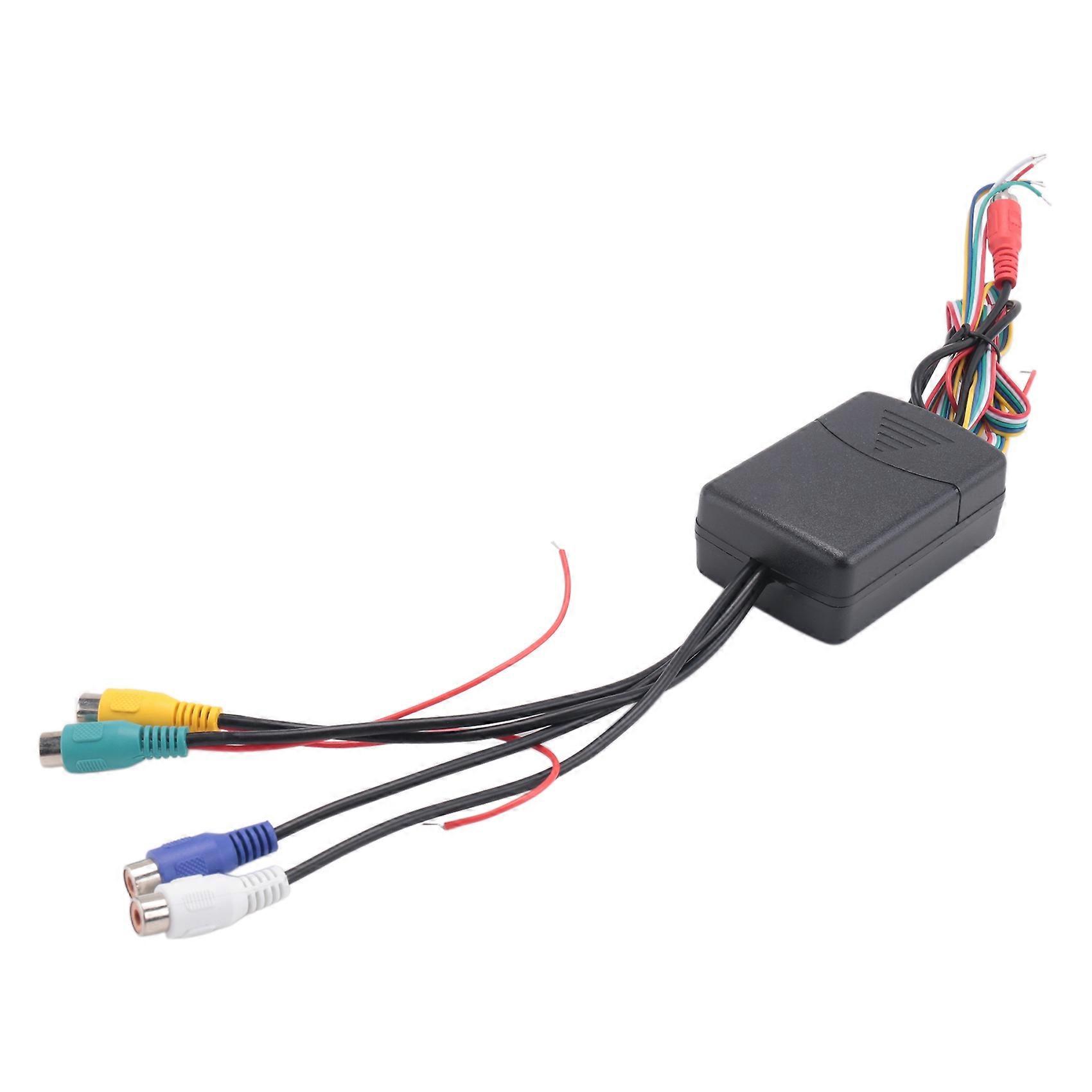 4 Cameras in 1 Video Control Image Combiner Channel Converter Box for Car Driving System Front Rear Left Right Views