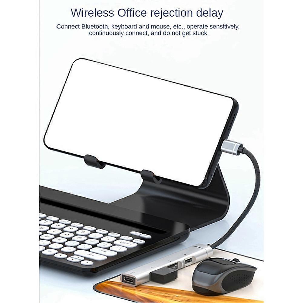 For Android Mobile Phone Computer Tablet Portable PD Charging Hub Type-C USB C Expansion Dock,Grey