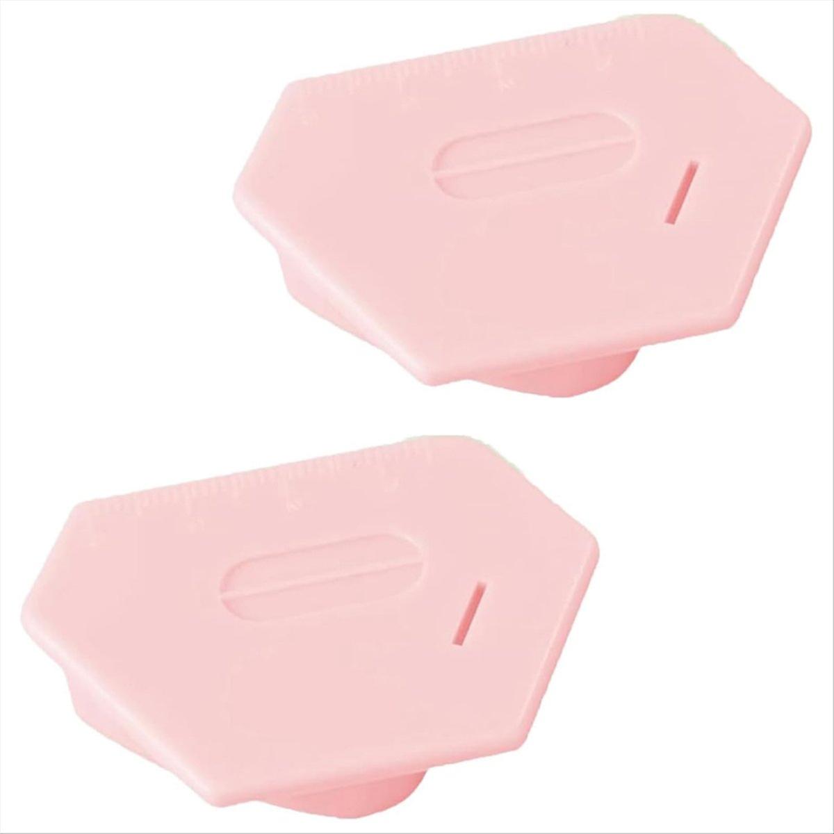 Multifucntional Seam Guide Hemmer Guide with Scale Pink 2PCS