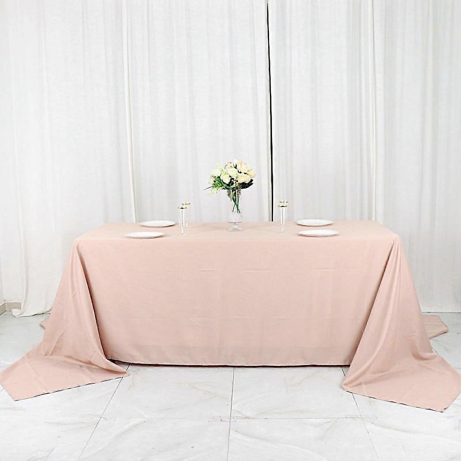 BalsaCircle 90" x 156" Polyester Rectangular Tablecloth Nude