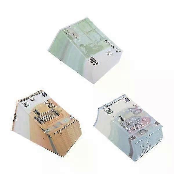 2023 prop money, high quality pretend money, pack of 300 pieces, replica 100/50/20 eurosGOOD