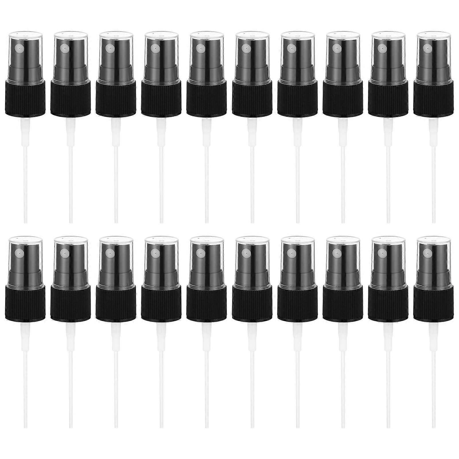 20pcs Perfume Spray Nozzle Accessories Bottle Nozzle Replacement (Black)
