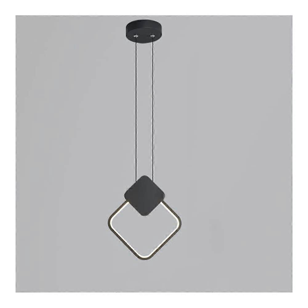 Modern Pendant Light Black Iron LED Hanging Lamp, Adjustable Length Nordic Style for Kitchen Island