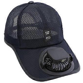 UPF 50+ Sonnenhut, geeignet für Sport, mit Solarpanel und Kühlventilator