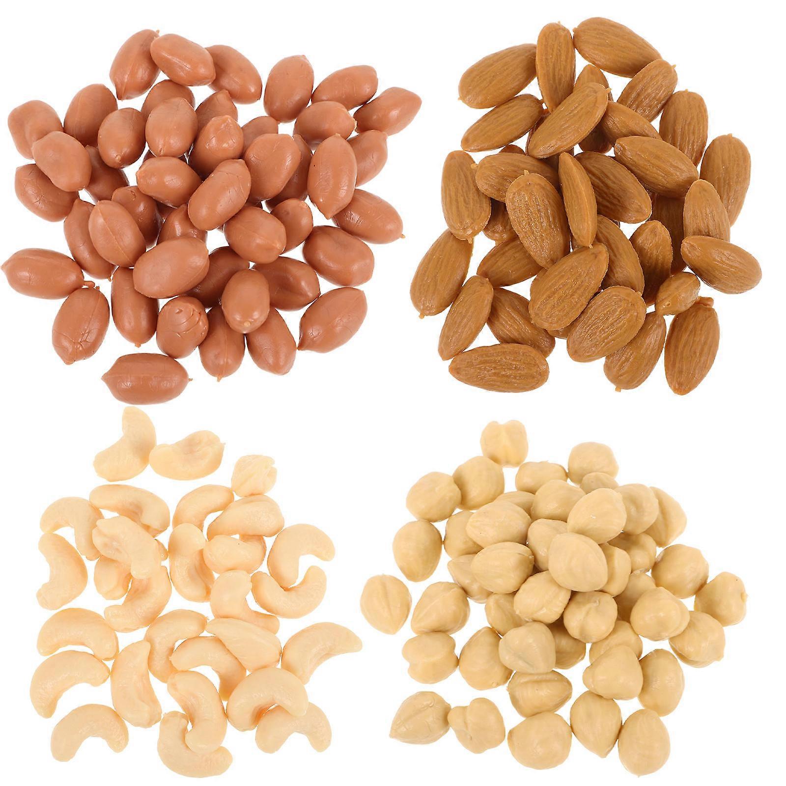 Plastic Simulation Nut Toy for Decoration with Realistic Design 1Set
