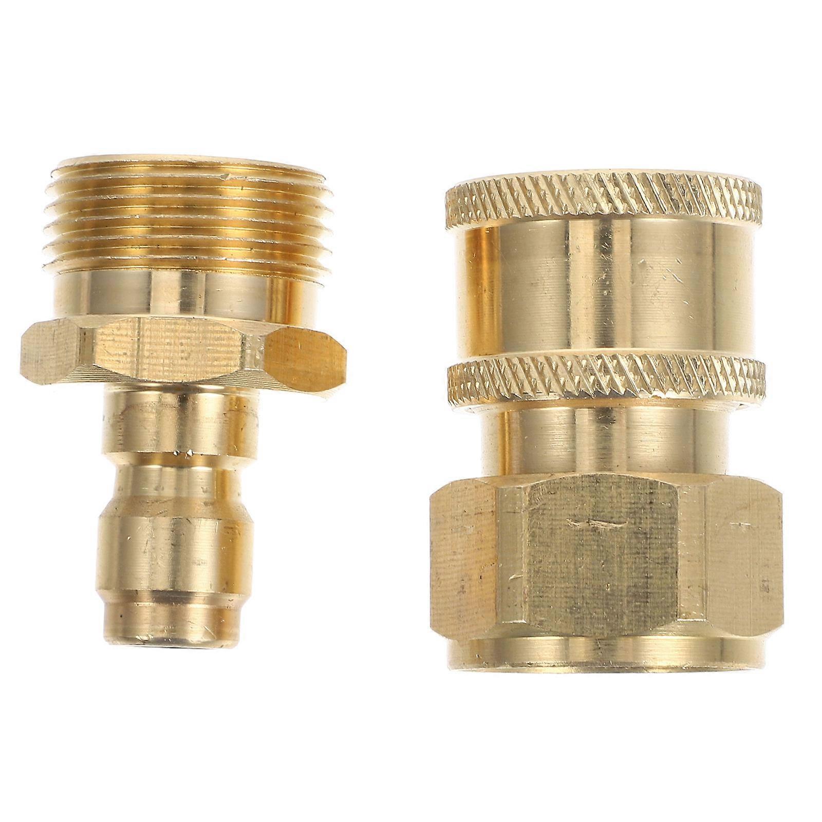 Quick Connect Pressure Washer Brass Adapter Set with Connector 1Pair