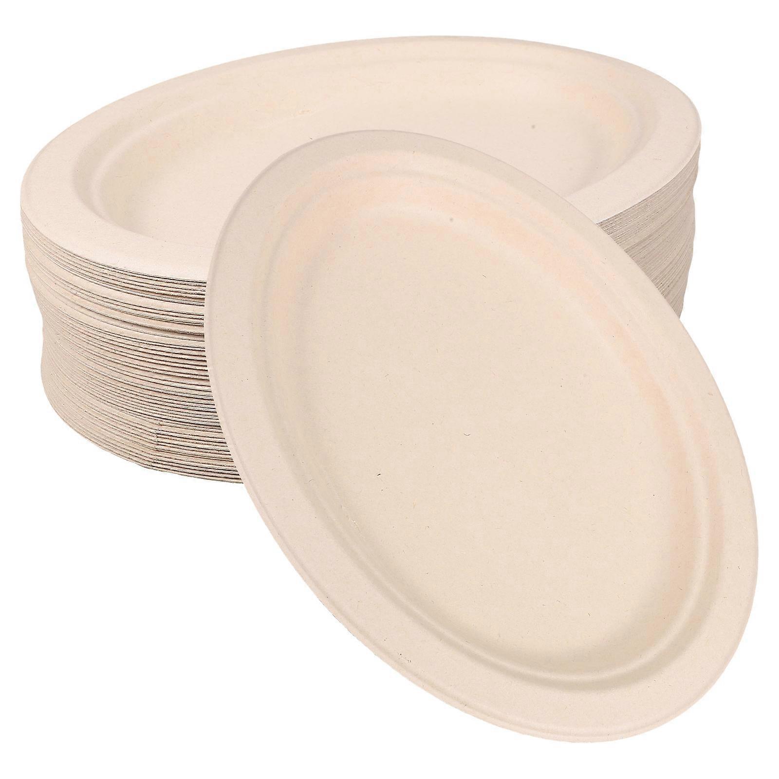 Oval Paper for Packing 50Pcs Beige Dinner