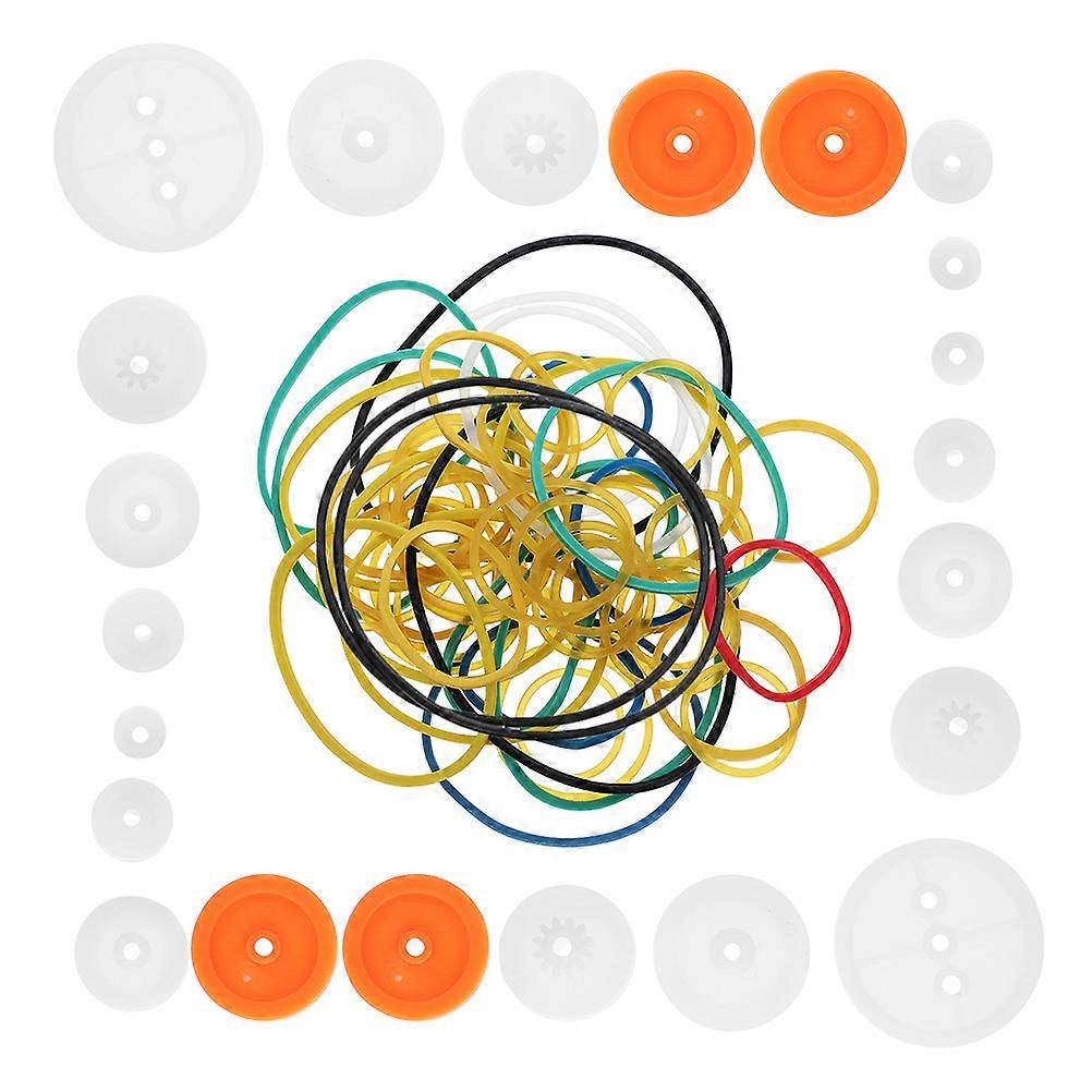 Plastic Belt Pulley Combination for DIY 1Set Rubber Belts and Plastic