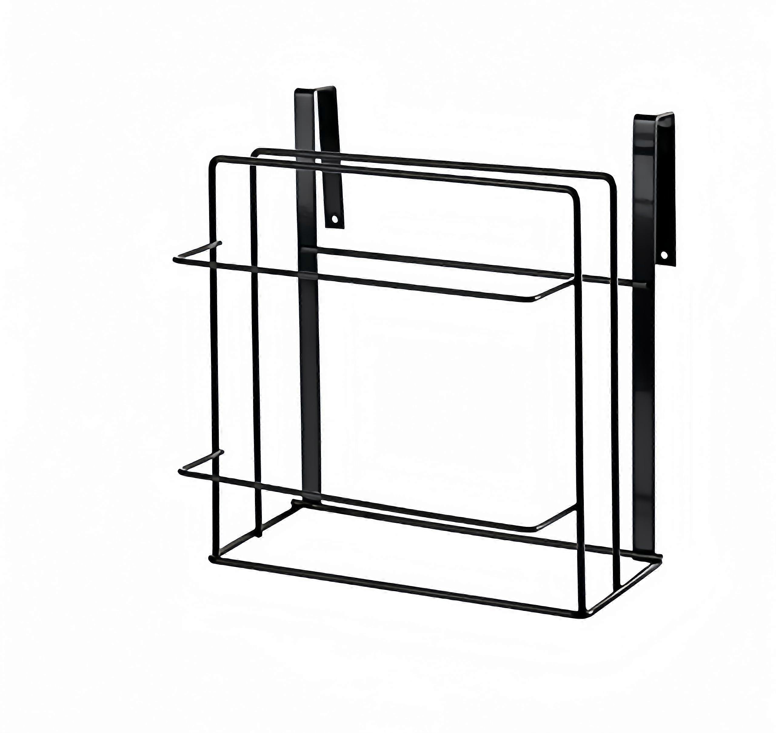 Kitchen Storage Rack, 3Tier Over Cabinet Door Organizer with Hooks for Cutting Boards and Utensils