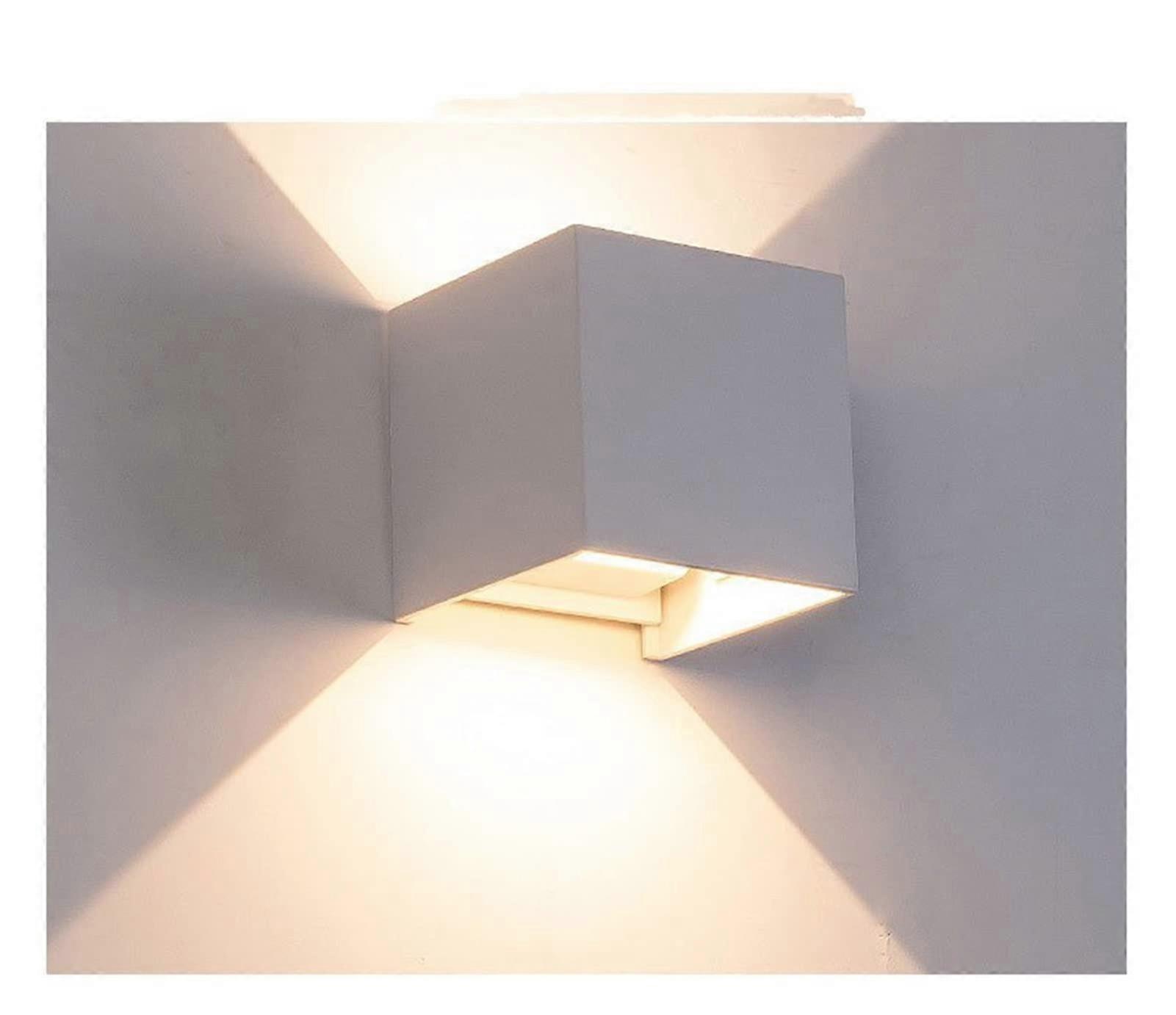 12W LED Wall Light IP65 Waterproof Adjustable Beam Angle Modern Cube Outdoor and Indoor Sconce