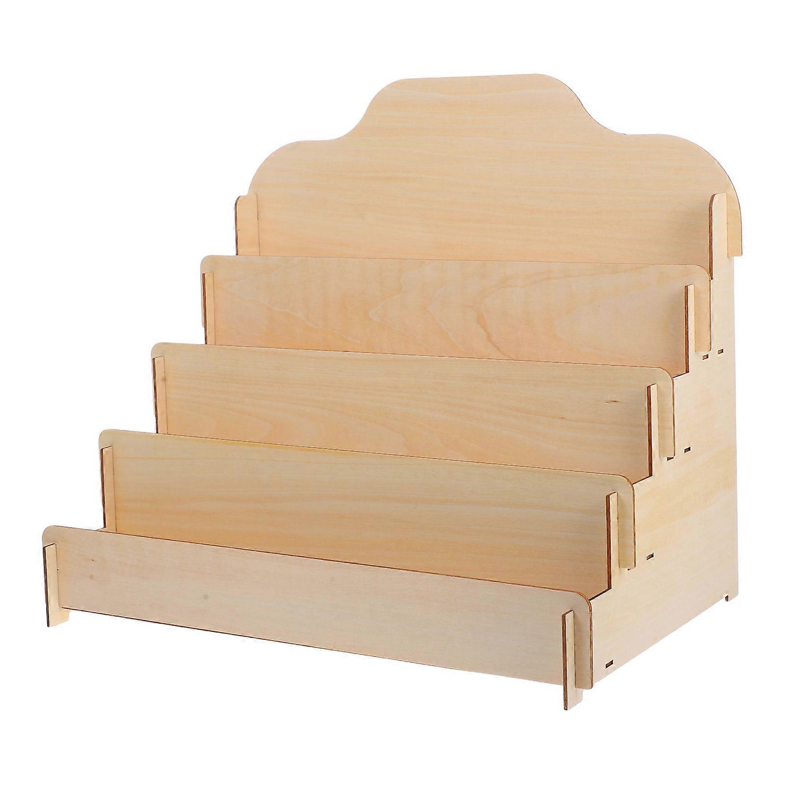 Greeting Card Display Stand Wooden Booth Display Rack for Retail Use