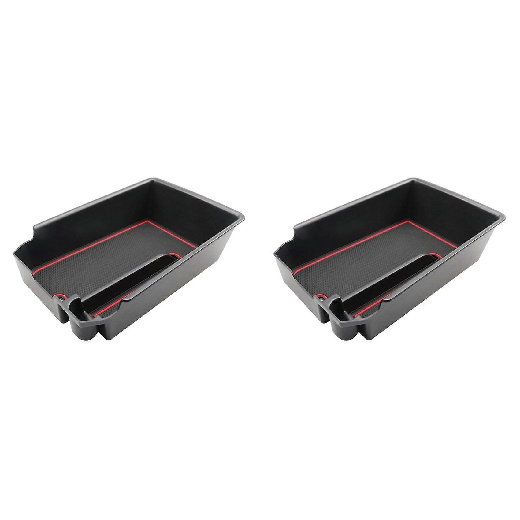 2X for BMW X3 G01 X4 G02 2018-2021 Car Central Console Armrest Box Storage Box Pallet Tray Container with Rubber Mat