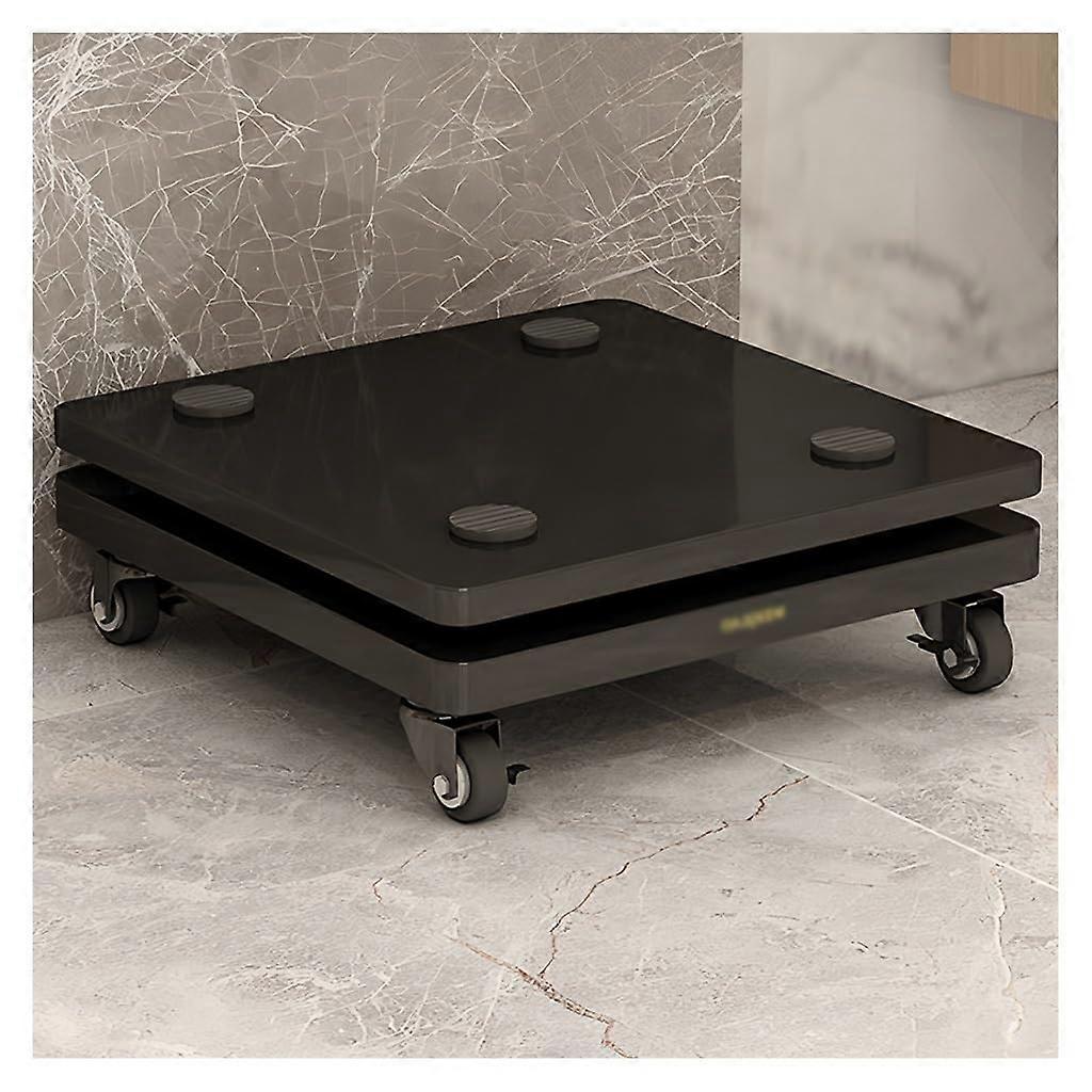 Subwoofer Isolation Stand With Adjustable Spikes And Rubber Feet, 2Tier Floor Speaker Stand On Wheels BlackA 40x45cm