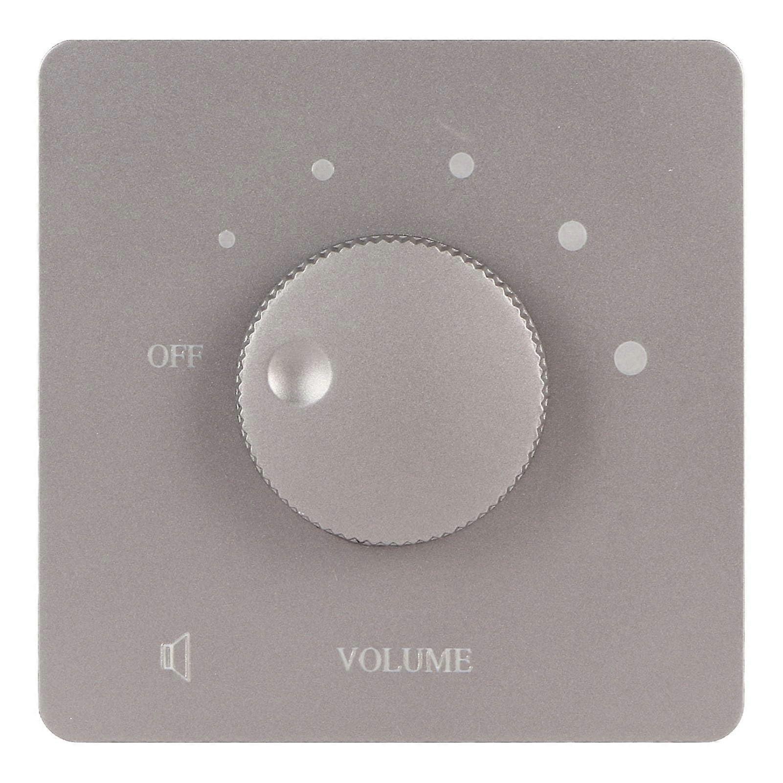 50W Wall Mounted Volume Control Switch with Lossless Sound, Frameless Home Audio Controller (Gray)