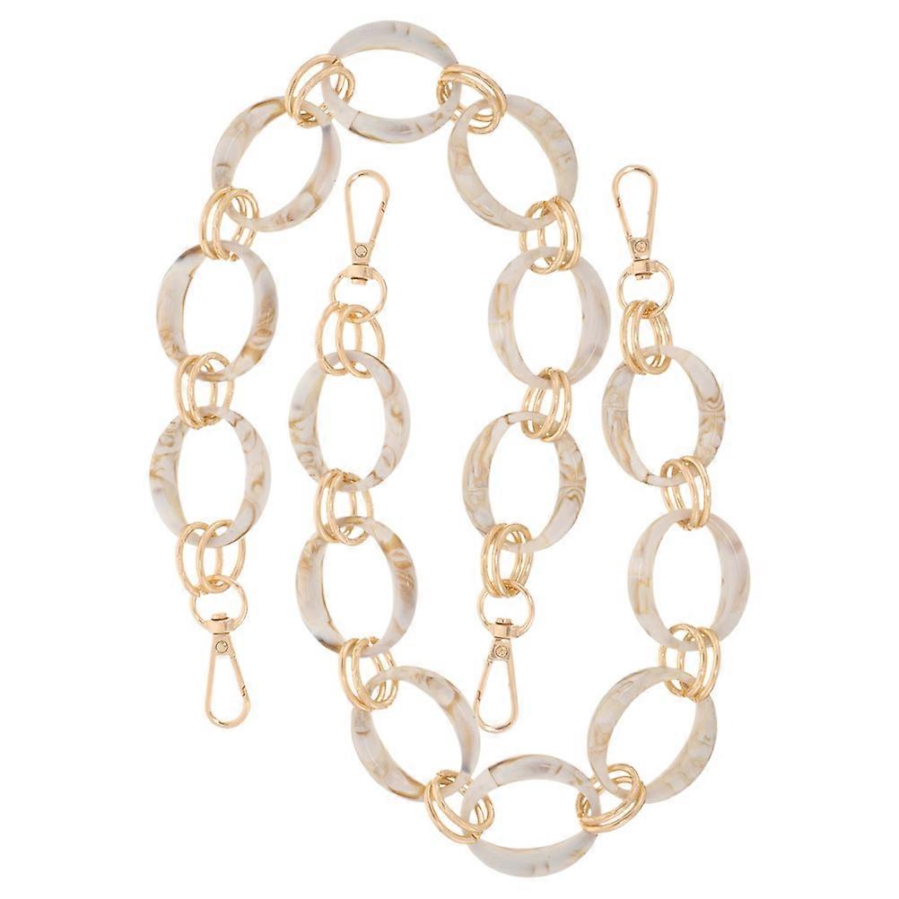 Chain Bag Strap Thick Chain Shoulder Strap for Decoration 2Pcs Beige