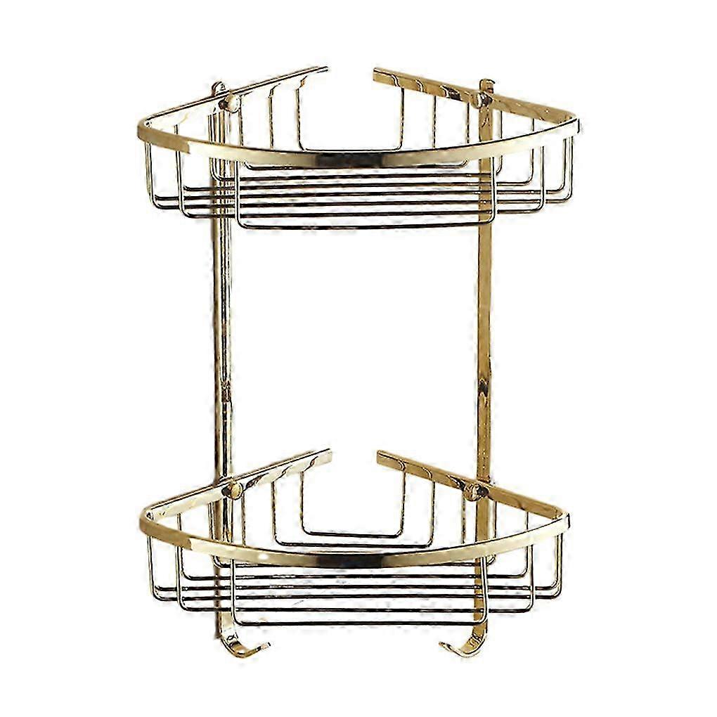 Brass Corner Shelf Rustproof For Heavy-duty And Robust Shower Storage Solution Shower Shelf