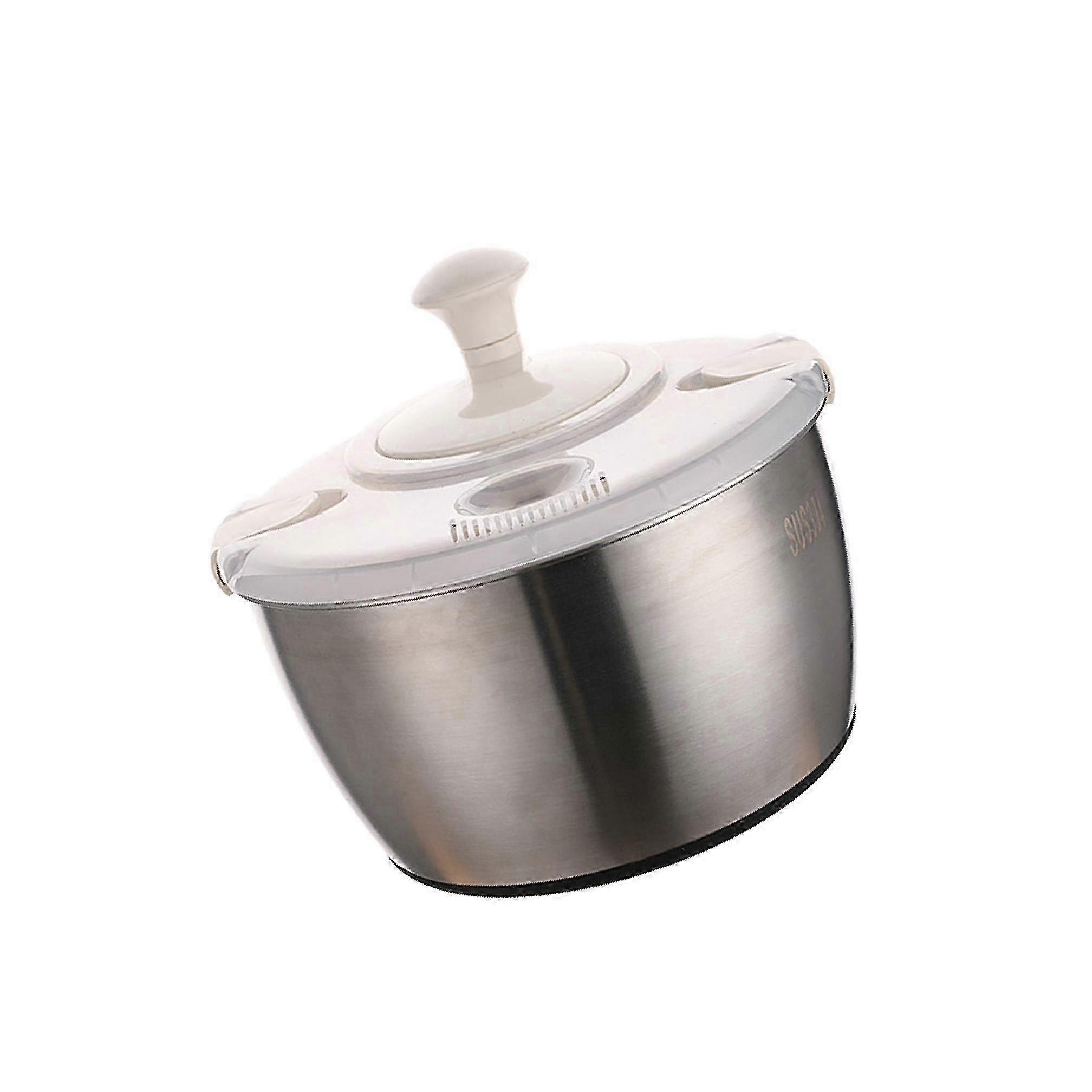 Salad Spinner Lockable Colander Basket Compact Storage Vegetable Dryer