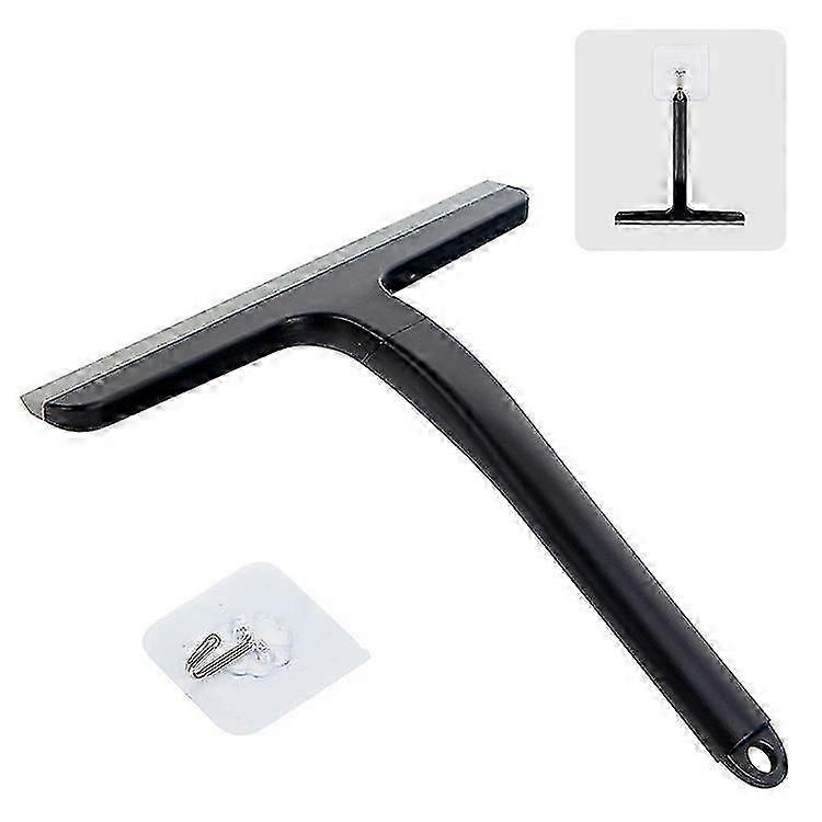 Shower Window Squeegee Black Cleaning Scraper 23*22cm