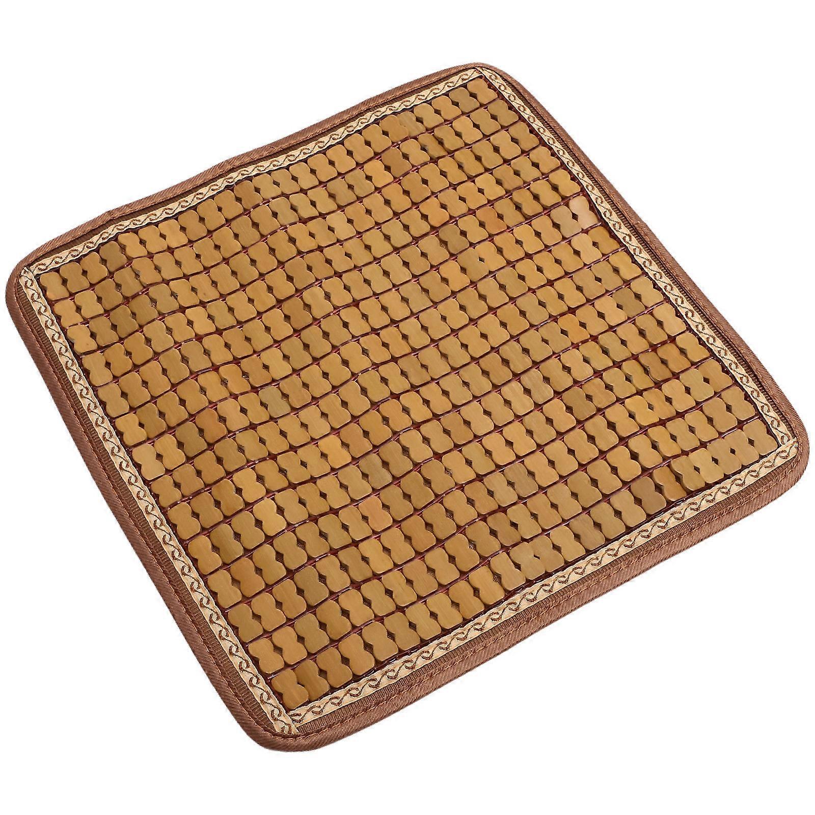 Bamboo Cooling Cushion for Sofa Chair with Non-Slip Backing Coffee Color Perfect for Home Office