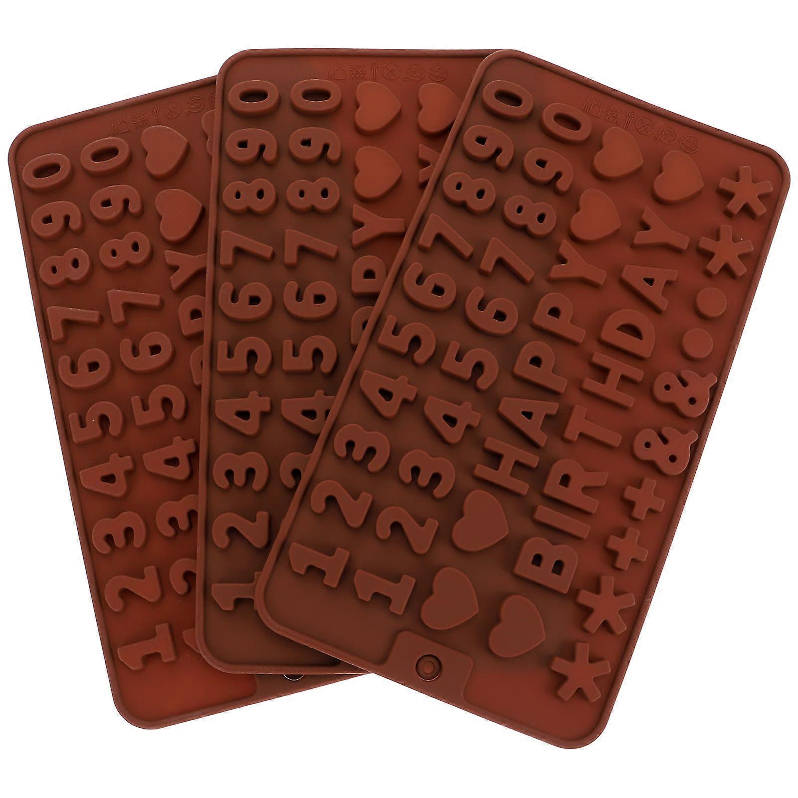 3Pcs Chocolate Mold Silicone Candy Mold for Baking Purposes