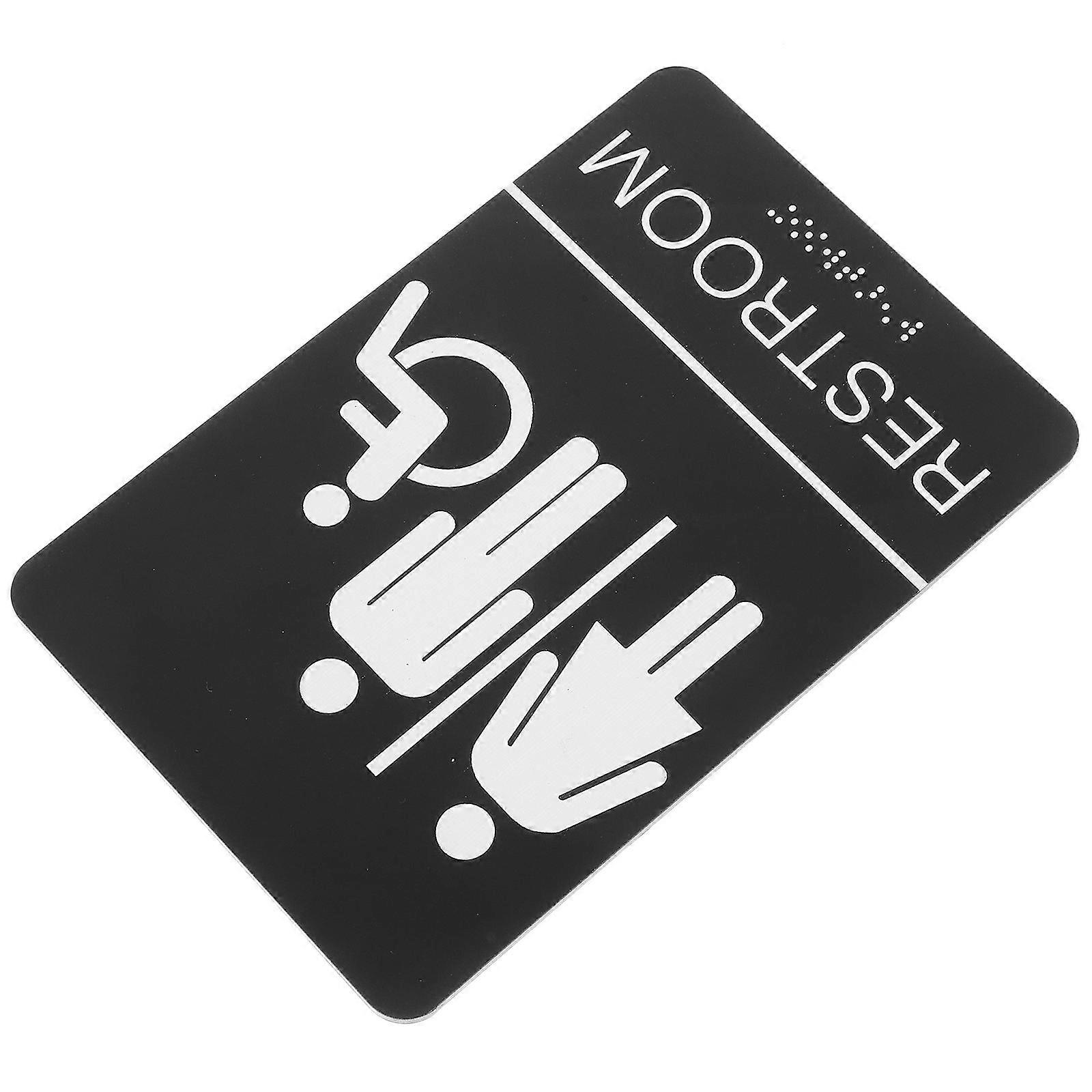 Blind Braille Restroom Sign Acrylic for Easy Identification