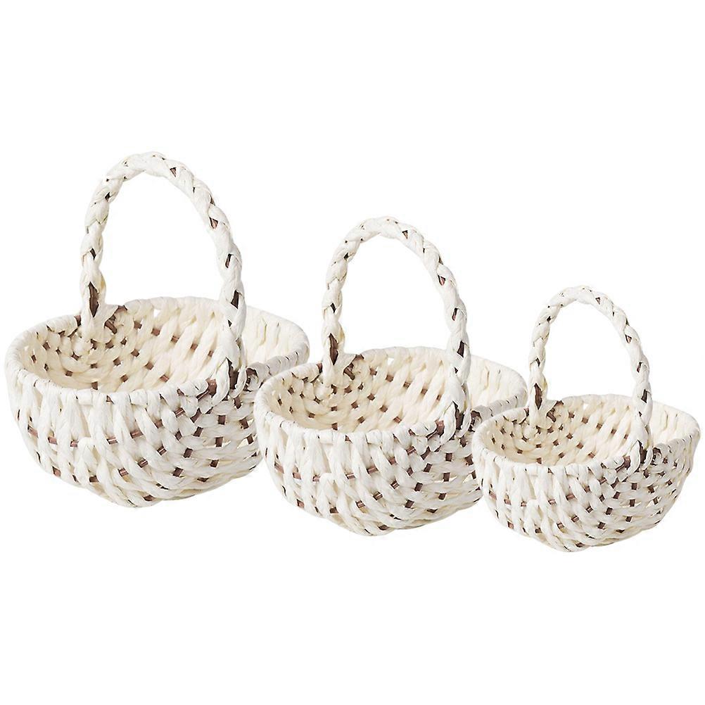 Picnic Basket with Handle Gift Basket for Storage 3Pcs