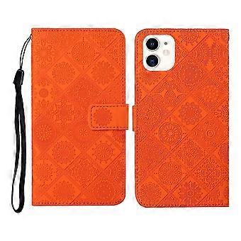 For iPhone 11 Ethnic Style Embossed Pattern Horizontal Flip Leather Case with Holder & Card Slots & Wallet & Lanyard 26s