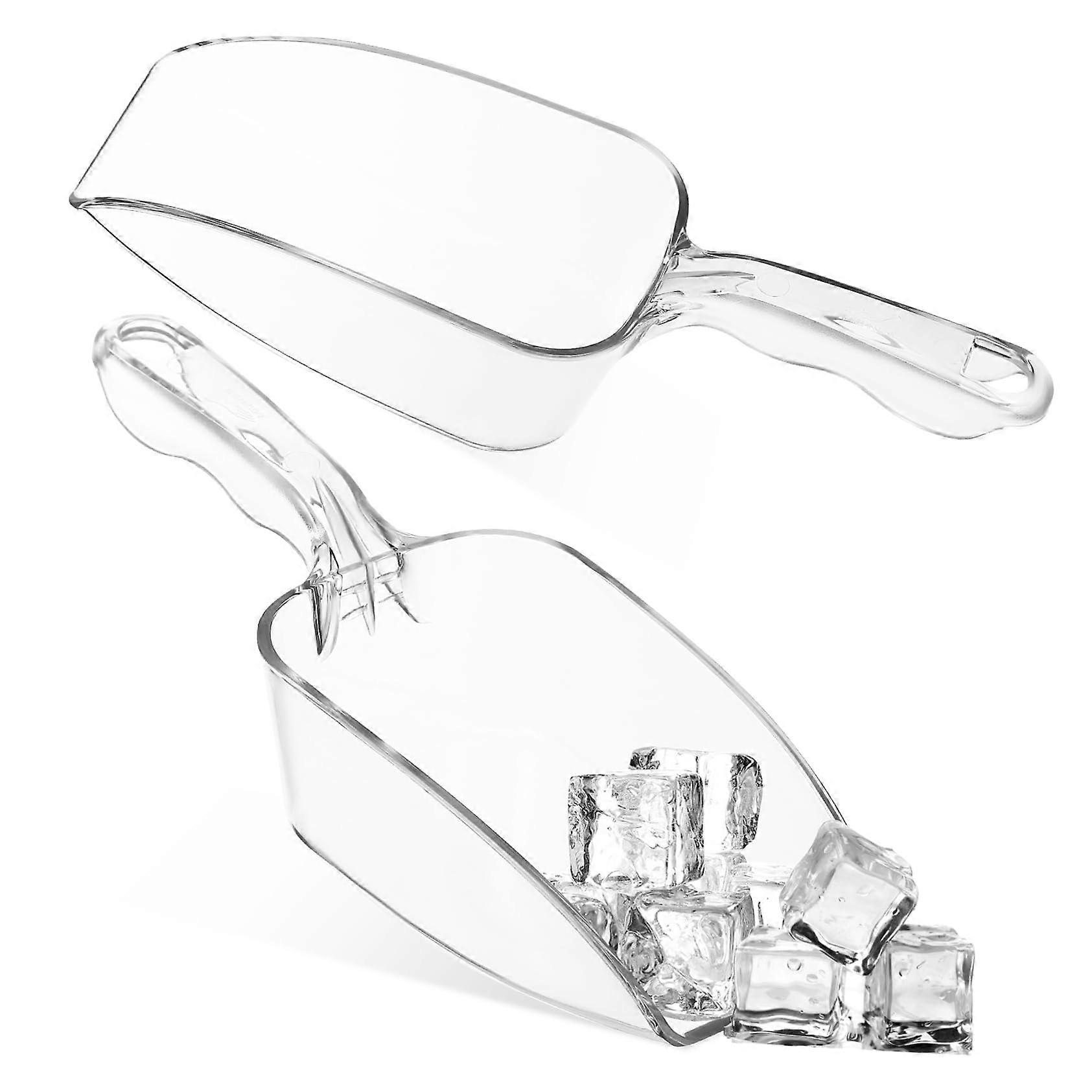 2 Pcs Plastic Ice Scoop with Ergonomic Handle OnePiece Design for Kitchen Restaurant Popcorn Candy