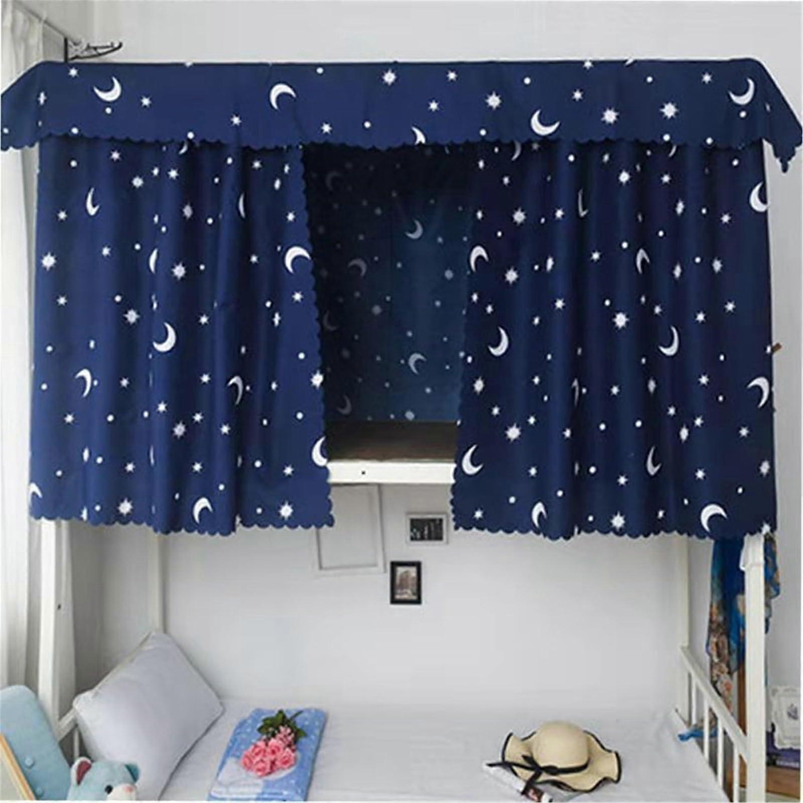 Loft Bunk Bed Privacy Curtains Set with Full Coverage, Breathable Blackout Fabric for Dorm Bottom Bunk