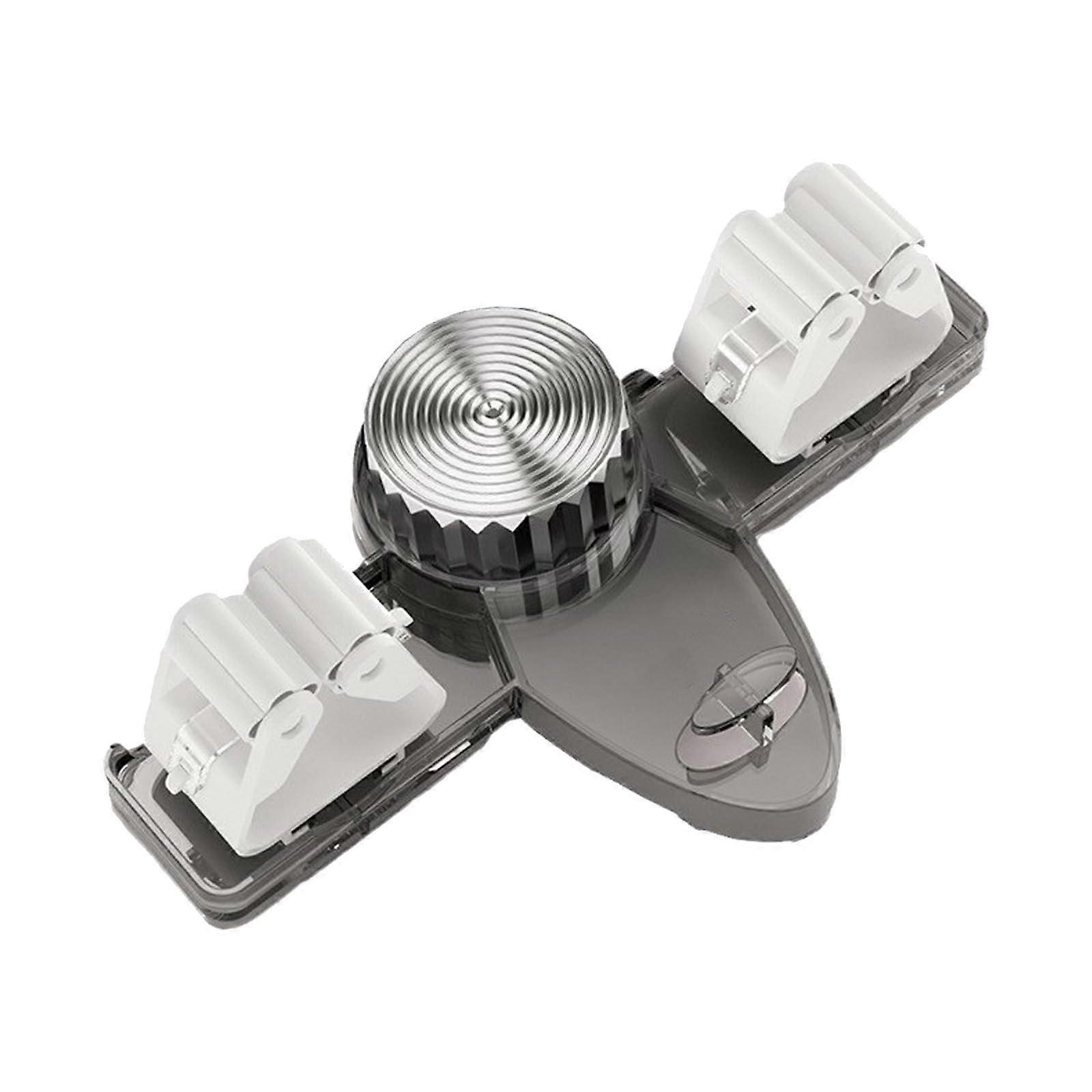 Broom and Mop Holder Wall Mounted NoDrill SpaceSaving Organizer for Bathroom Kitchen Grey