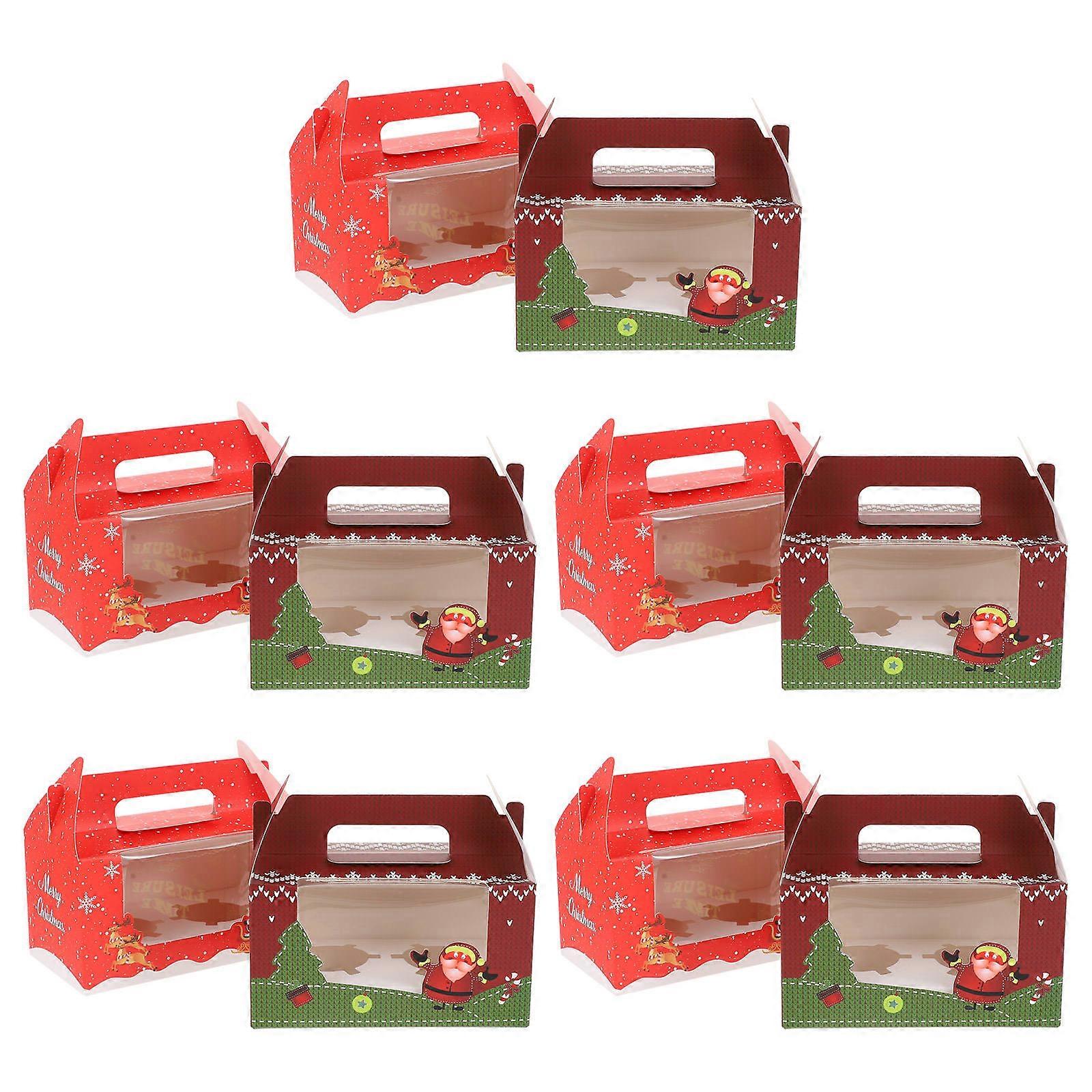 Assorted Color Cake Packaging Boxes for Storage Use 10Pcs Party Dessert Boxes