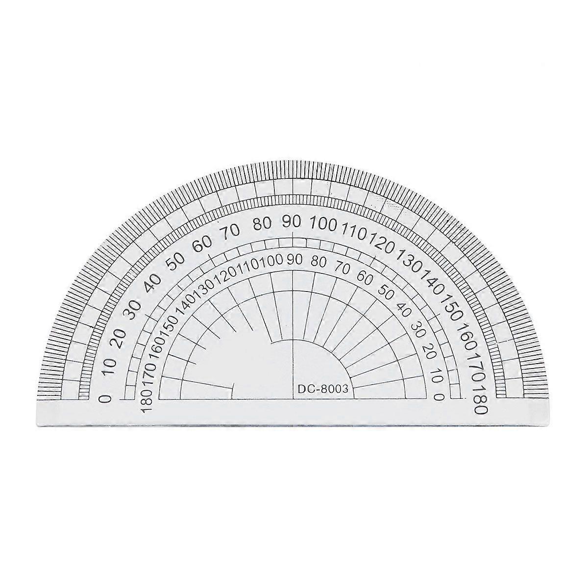 36pcs Clear Plastic Protractor Math Protractor 180 Degrees Protractor For Angle Measurement Student School Office Supply