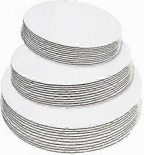 15 round cake boards, 15/20/25cm, white