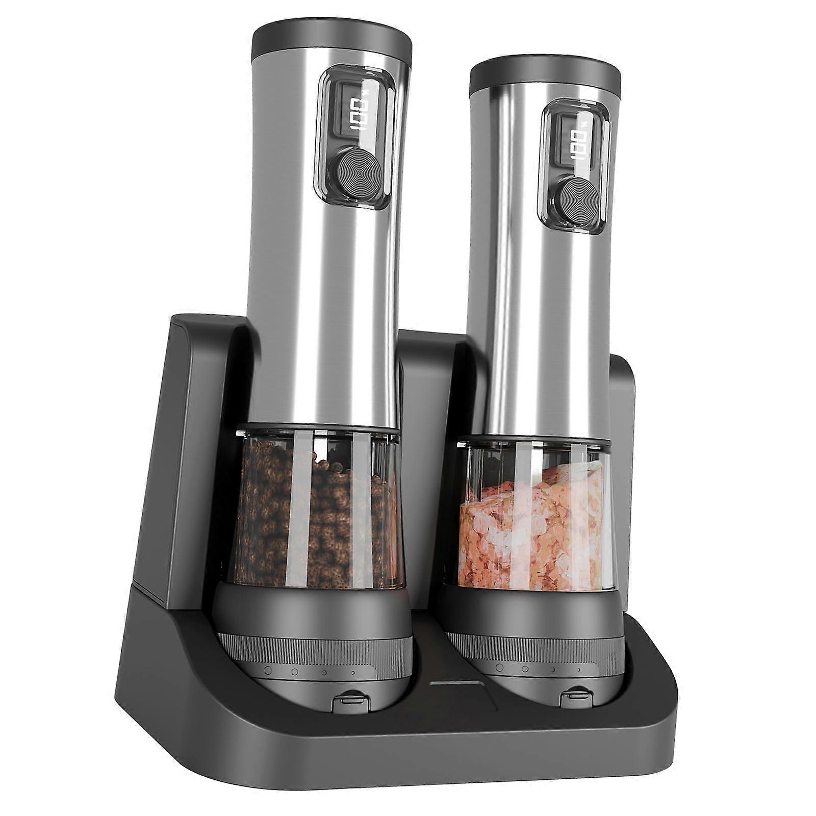 Electric Pepper Grinder with Touch Control, USBC Rechargeable, 5Level Adjustable Coarseness, 100ml