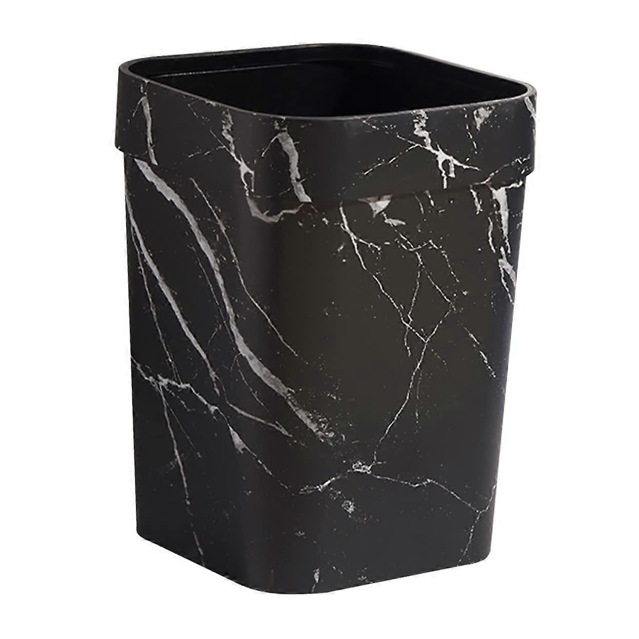 Marble Trash Can Slim Decorative Waste Bin for Kitchen Bathroom BreakResistant MultiRoom Use