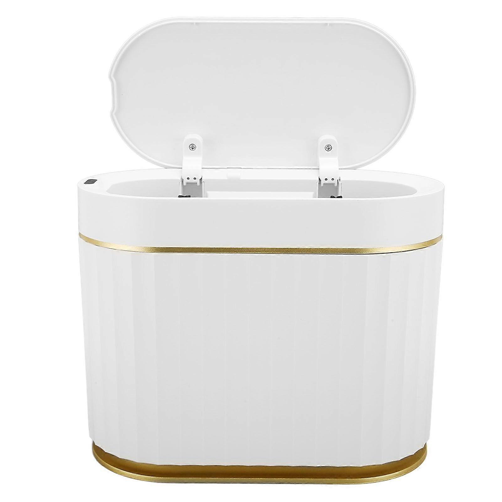 Smart Trash Can with IPX5 Waterproof OdorLocking Lid, Compact Automatic Sensor Bin for Desktop or Bedside
